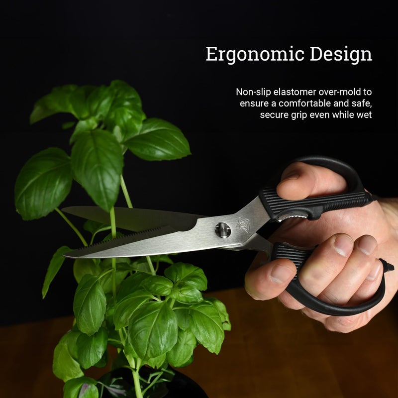 Shun Multi Purpose Kitchen Shears, Heavy Duty Cooking Scissors, Durable 420J2 Stainless Steel, Detachable Blades for Easy Cleaning, Kitchen Shears for Professional and Home Chefs - Image 4